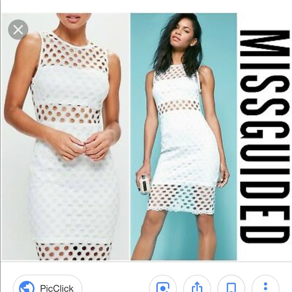 Misguided lace midi dress
